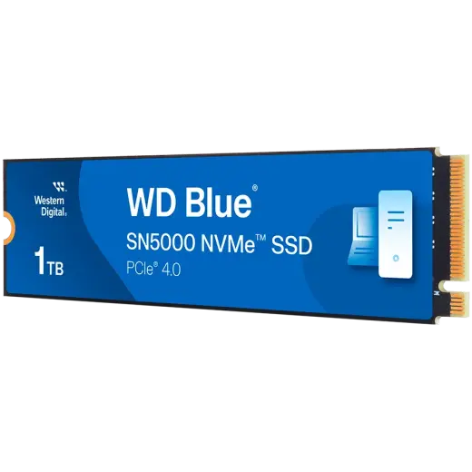 SSD  SANDISK Blue SN5000 1TB M.2 2280 PCIe Gen4 x4 NVMe TLC, Read/Write: 5150/4900 MBps, IOPS 730K/770K, TBW: 600