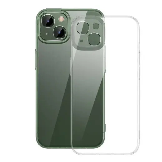 Baseus Crystal Transparent Case and Tempered Glass set for iPhone 13