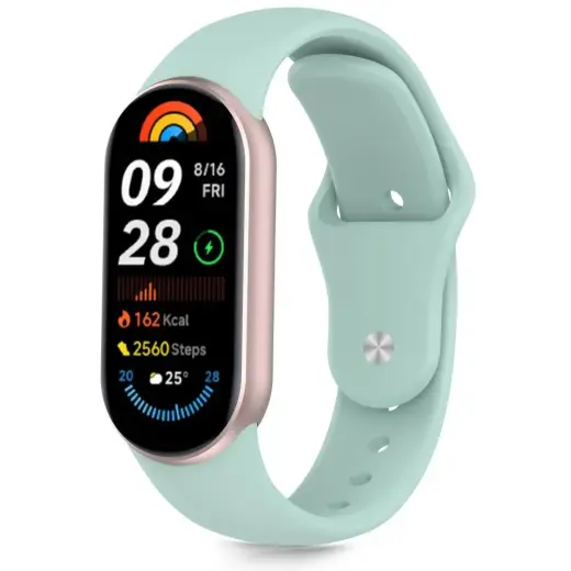 Tech-Protect Iconband Pure išmaniojo laikrodžio dirželis Xiaomi Smart Band 8/9/10 | silikoninis | žalias