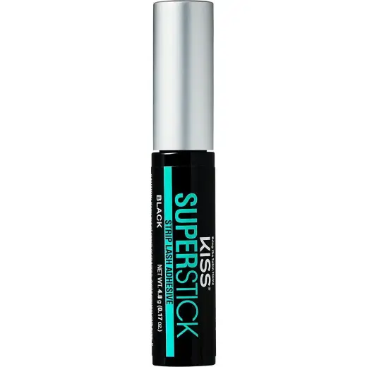 KISS, Ciglia Finte, Super Stick 5-Day Extended Wear Strip Lash Adhesive - 4.8 G Black (Ciglia Artificiali)