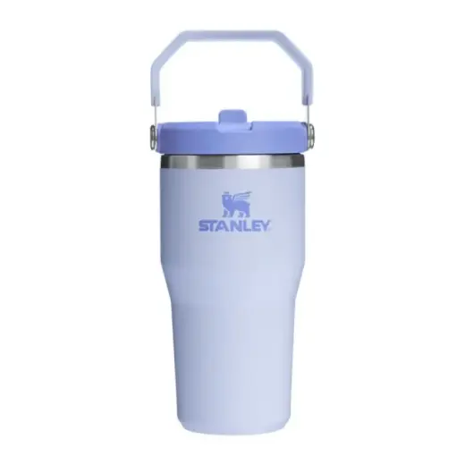 Термокружка с трубочкой IceFlow Flip Straw 2.0 Tumbler 0.59L светло-голубого цвета