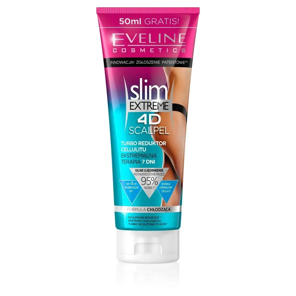 Eveline Cosmetics, Slim Extreme 4D, Slimming, Body Cream, Thighs, Morning Evening, 250 ml
