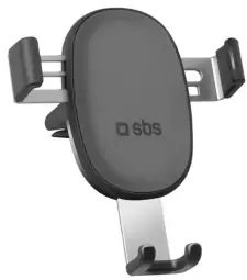 Gravity car smartphone holder with air vent clip Black