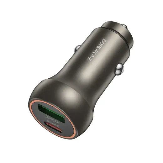 Borofone Car charger BZ32B Fresh - USB + Type C - QC 3.0 PD 48W gold