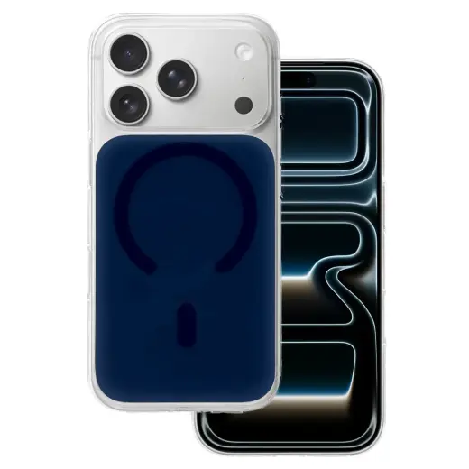 Glossy telefoni ümbris MagSafe toega iPhone 17 Pro Max sinine