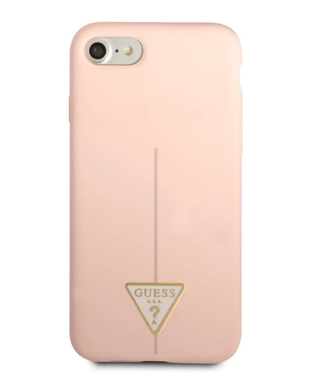 Guess Silicone Line Triangle Case for iPhone 7|8|SE2020|SE2022 Pink