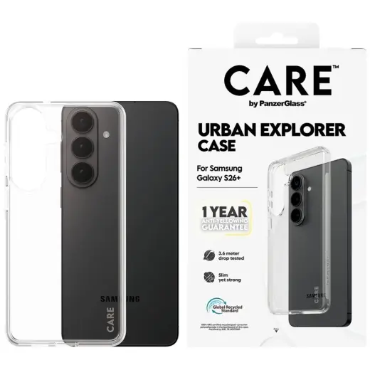 CARE by PanzerGlass Urban Explorer telefoni ümbris Samsung Galaxy S26+ (S947) läbipaistev