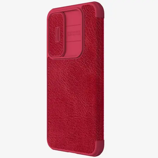 Nillkin Qin Book PRO maciņš Samsung Galaxy A55 5G sarkans