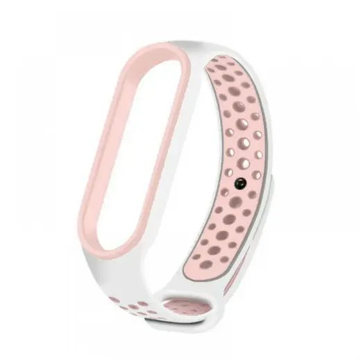 Fusion dots band for Xiaomi Mi Band 5 | Mi Band 6 pink white