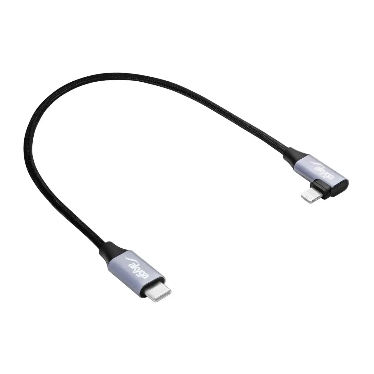 Cable USB Akyga AK-USB-55 USB type C (m) | Lightning (m) Angle ver. 2.0 30W 0.3m