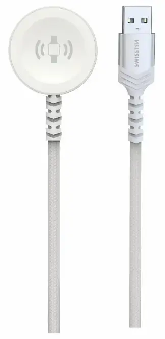 Swissten Braided Pīts Bezvadu Magnētiskais Lādētājs Apple Watch 1.2m
