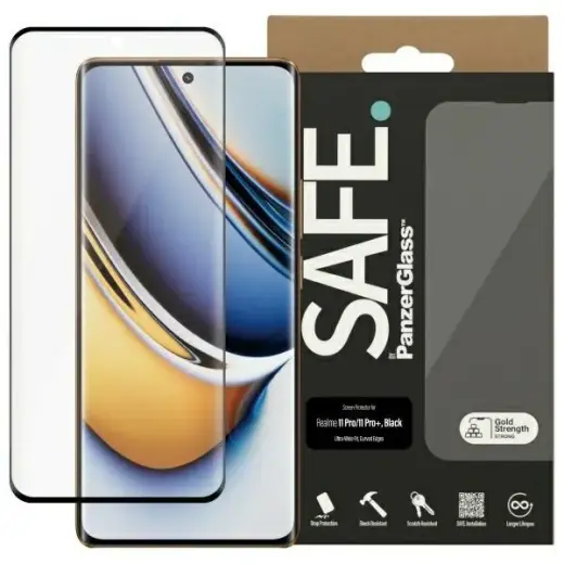 SAFE by PanzerGlass Realme 11 Pro | 11    Pro+ Screen Protection Ultra-Wide Fit czarny|black SAFE95598