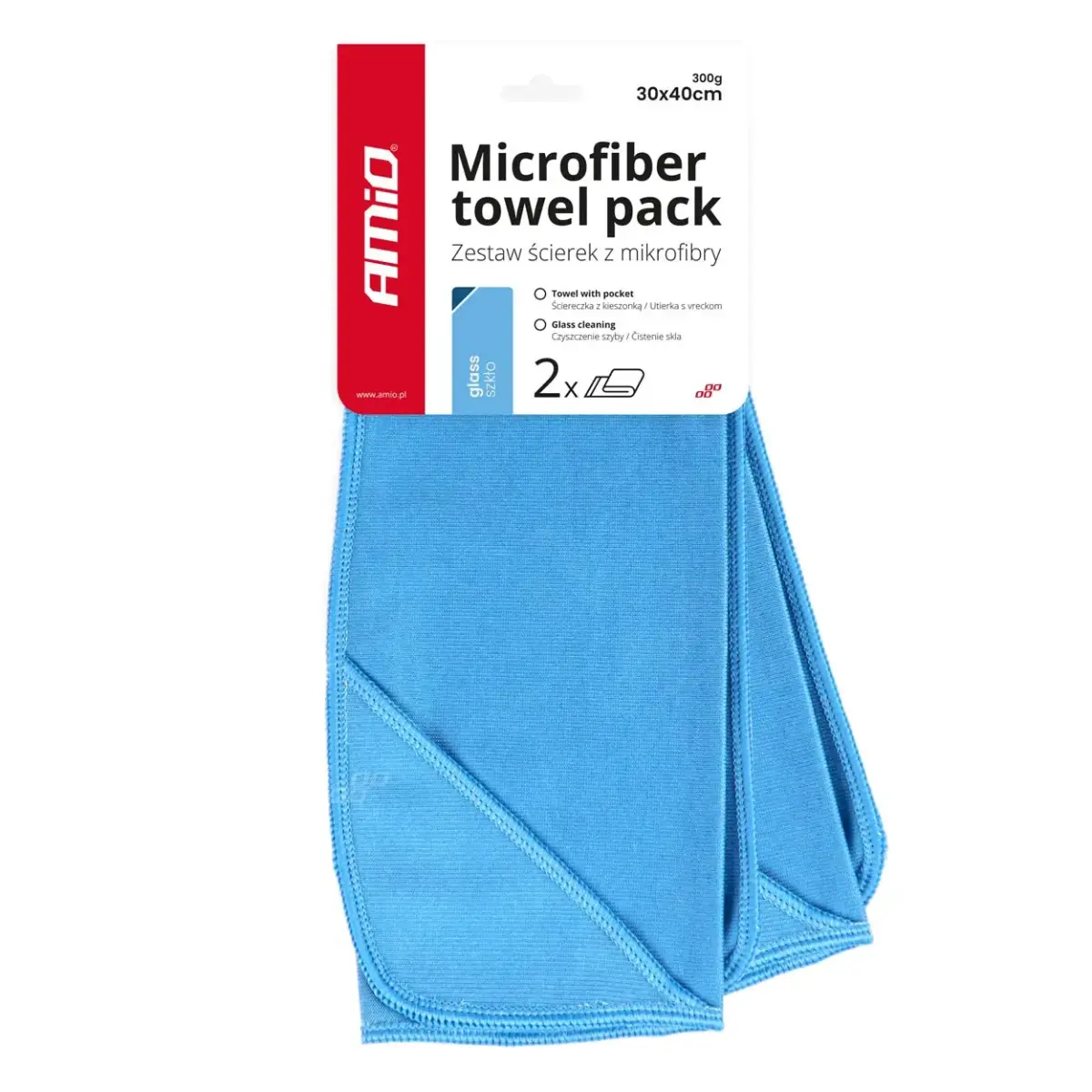 Microfiber windows polish cloth 30x40cm AMIO-03732