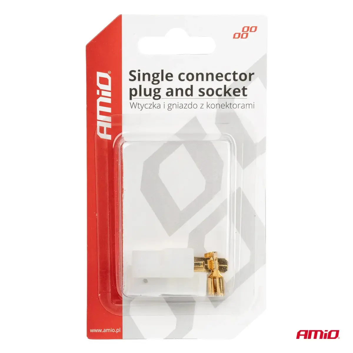 Connector plug and socket set AMIO-03511