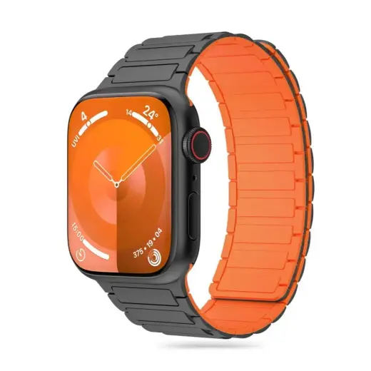 Tech-Protect IconBand Magnetic Strap for Apple Watch 4 | 5 | 6 | 7 | 8 | 9 | SE | Ultra 1 | 2 (42|44|45|49 mm) - Titanium Orange