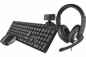Perifērijas komplekts Trust Qoby Home Office Set Black