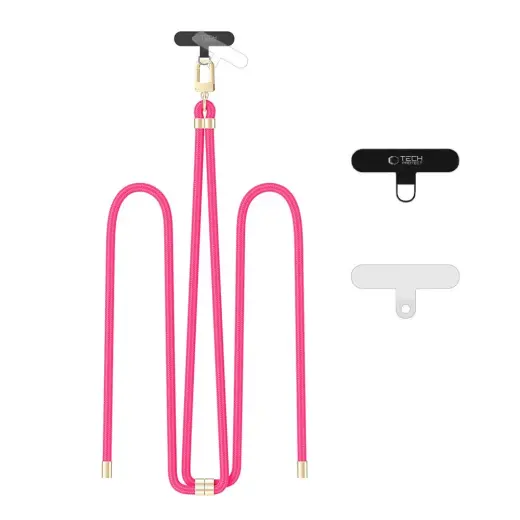 TECH-PROTECT C7S ROPE CROSSBODY STRAP HOT PINK|GOLD