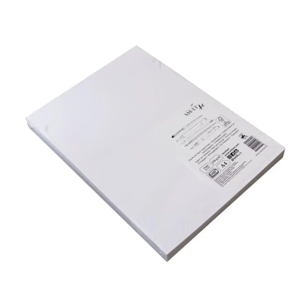 Papīrs rasēšanai SMLT A4 formāts, 190 g/m2, 100 loksnes / FSC