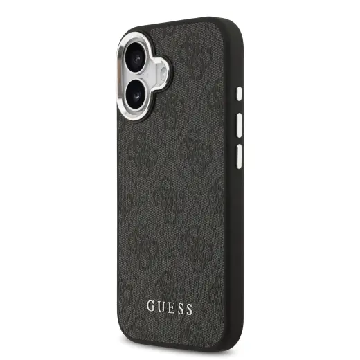 Guess 4G telefono dėklas su MagSafe palaikymu, skirtas iPhone 17, juodos spalvos