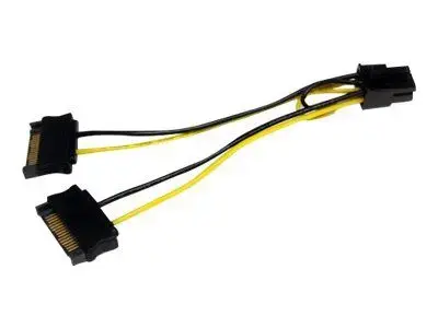 StarTech.com 6in SATA Power to 6 Pin PCI Express Video Card Power Cable Adapter - SATA to 6 pin PCIe power - power cable - 15 cm