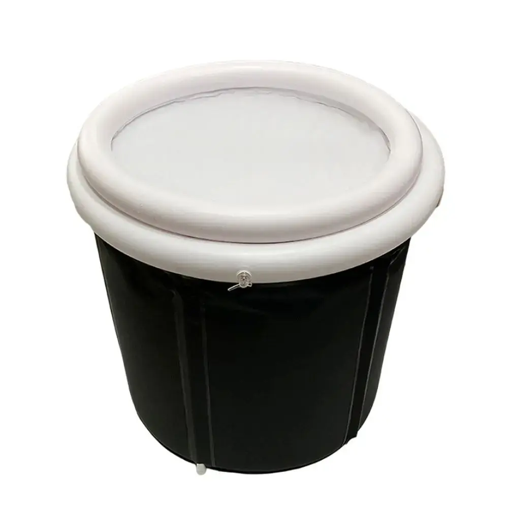 Foldable portable inflatable bathtub 75 x 80 cm black