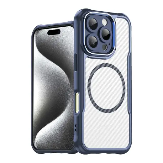 Leading Series telefono dėklas su MagSafe palaikymu iPhone 16 Pro mėlynas