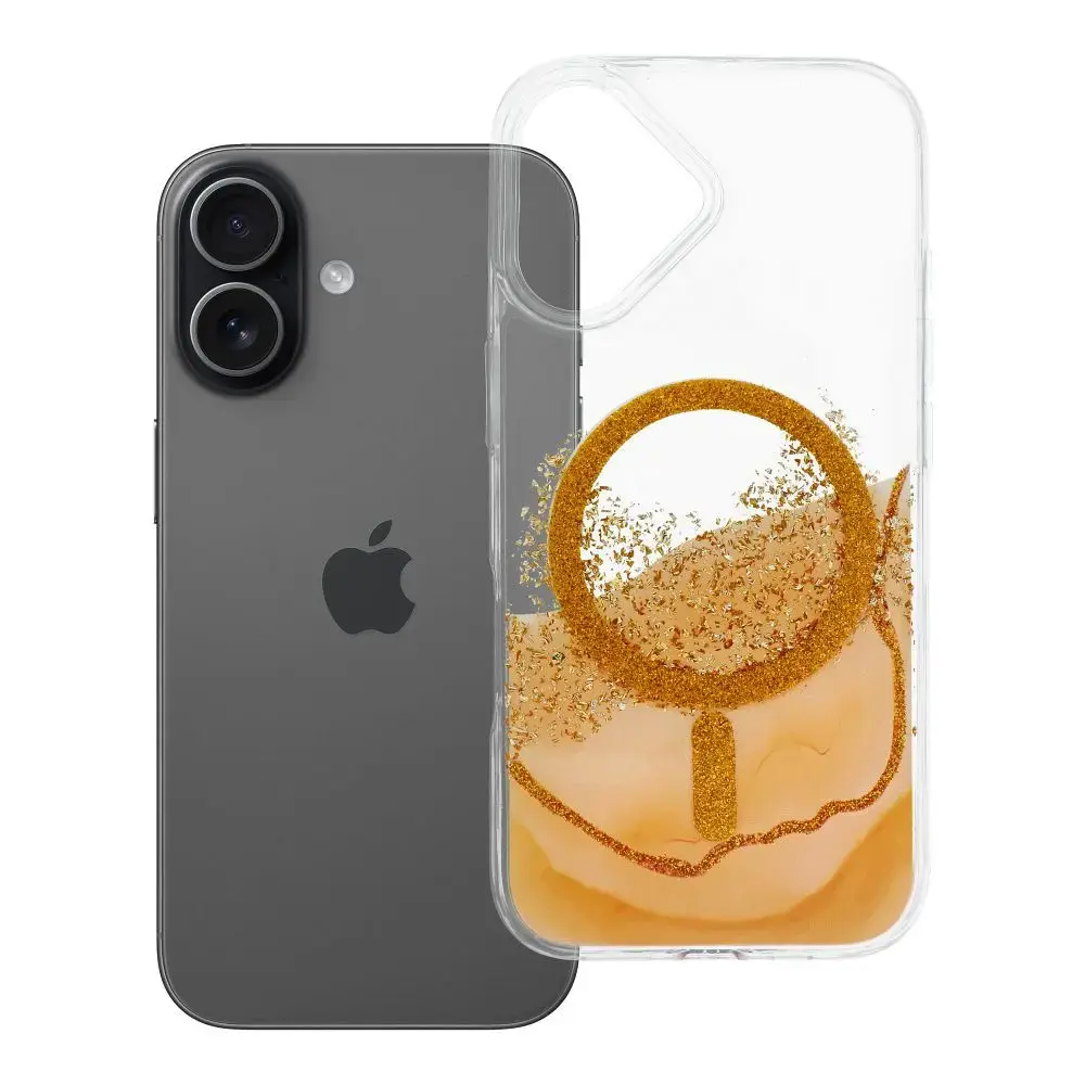 Golden maciņš ar MagSafe atbalstu telefonam iPhone 17 zelta krāsā