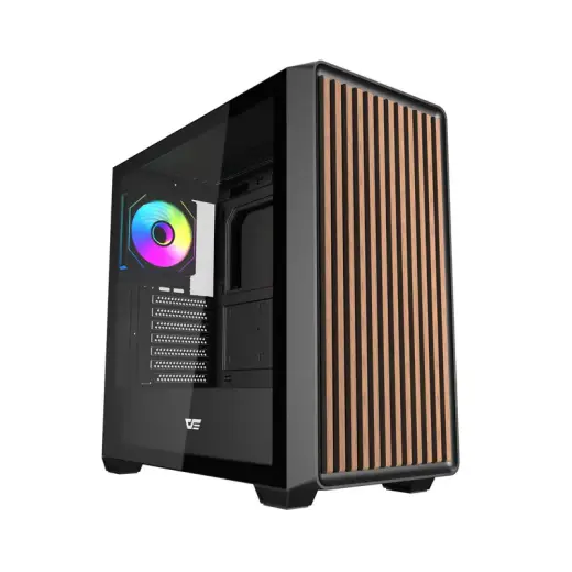 Darkflash DS900WD ATX computer case (black) + 4 fans