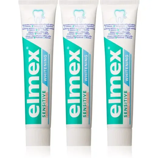 Elmex Sensitive Protection Gentle White Toothpaste for Naturally White Teeth 3x75 Ml