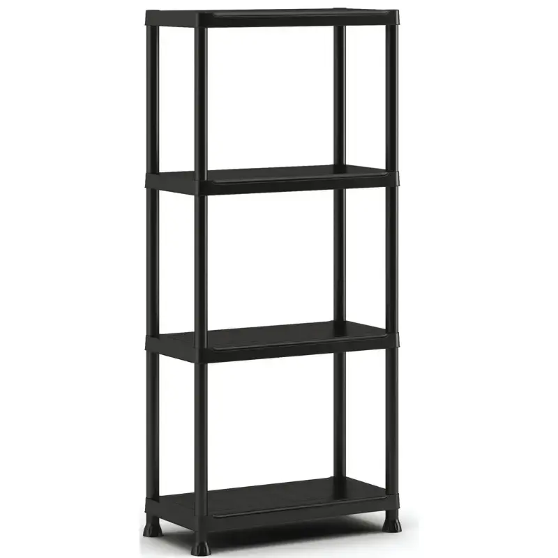 4 līmeņu plaukts Shelf 60 with 4 shelves 60x30x135cm melns