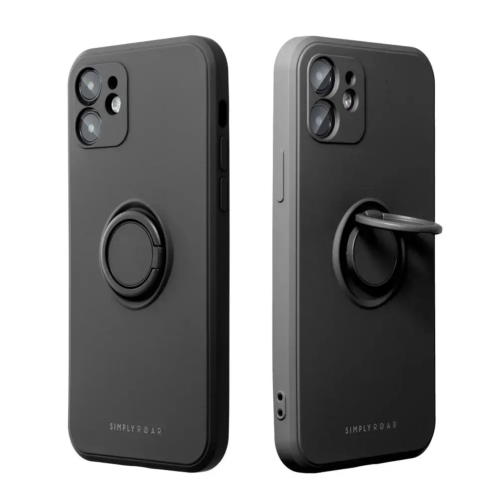 ROAR AMBER CASE maciņš ar statīvu telefonam iPhone 17 melns