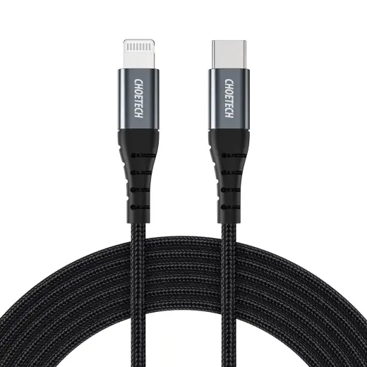 Choetech IP0039 data transfer and charging cable | MFI | USB-C to Lightning | 15W | 1.2m | black