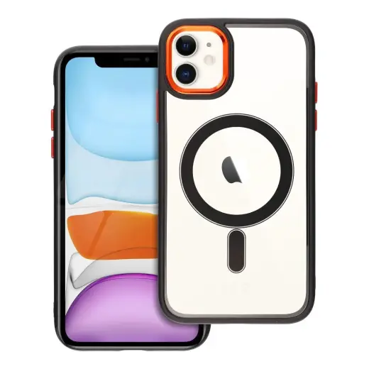 Color Edge Mag phone case with MagSafe support for iPhone 11 black gold