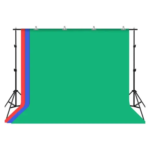 Puluz 2x3m photo backdrop set/stand + photo backdrops 3 pcs PKT5205