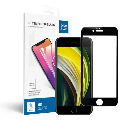 Tempered glass to iPhone 6 / 6S (full glue) Blue Star 5D black