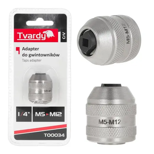 1/4" M5-M12 vītņgriežu adapteris CrV