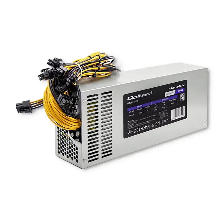 Qoltec POWER SUPPLY 1850W PCI-E| 80 Plus Platinum | Data mining