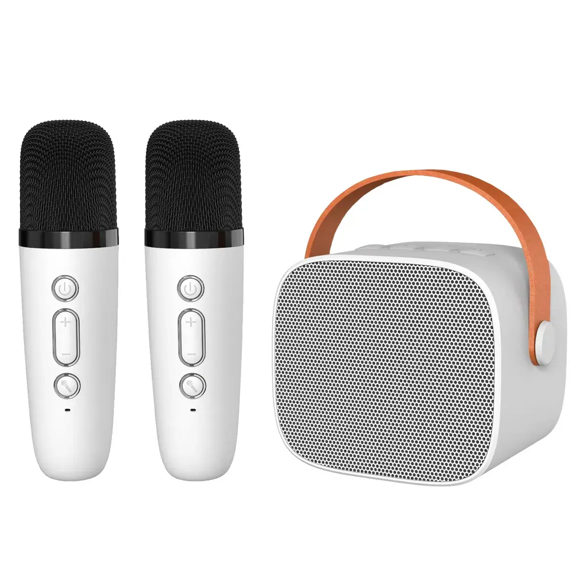 Blavec Portable Bluetooth Speaker WS-07 Karaoke Party - 5W with 2 microphones (WS07-2MW) white