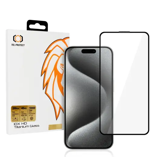 Tempered glass Tel Protect 10X HD Titanium for Iphone 15 Pro Max