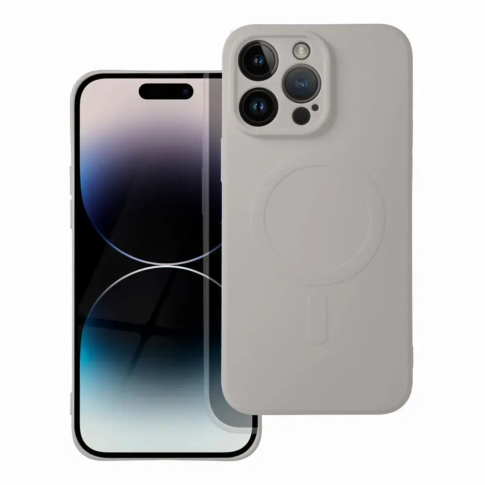Silicone Mag maciņš ar MagSafe atbalstu telefonam Samsung Galaxy A27 5G (A276) pelēks