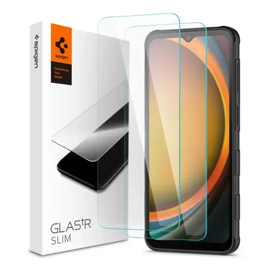 SPIGEN GLAS.TR SLIM aizsargstikls telefonam Samsung Galaxy Xcover 7 | Samsung Galaxy Xcover 7 Pro caurspīdīgs 2 gab.