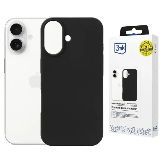 3mk Hardy MagSilicone Case for Apple iPhone 17 - Black