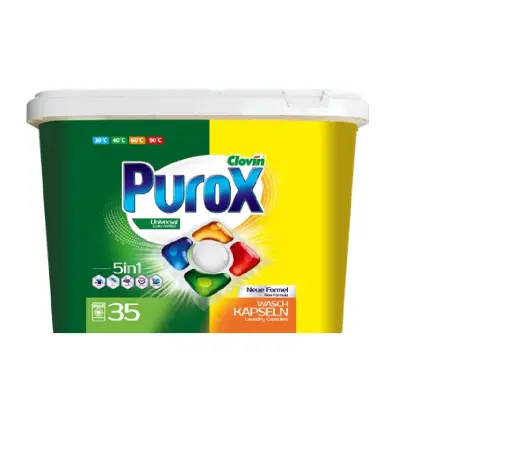 Veļas mazgāšanas kapsulas PUROX Color, 35gab