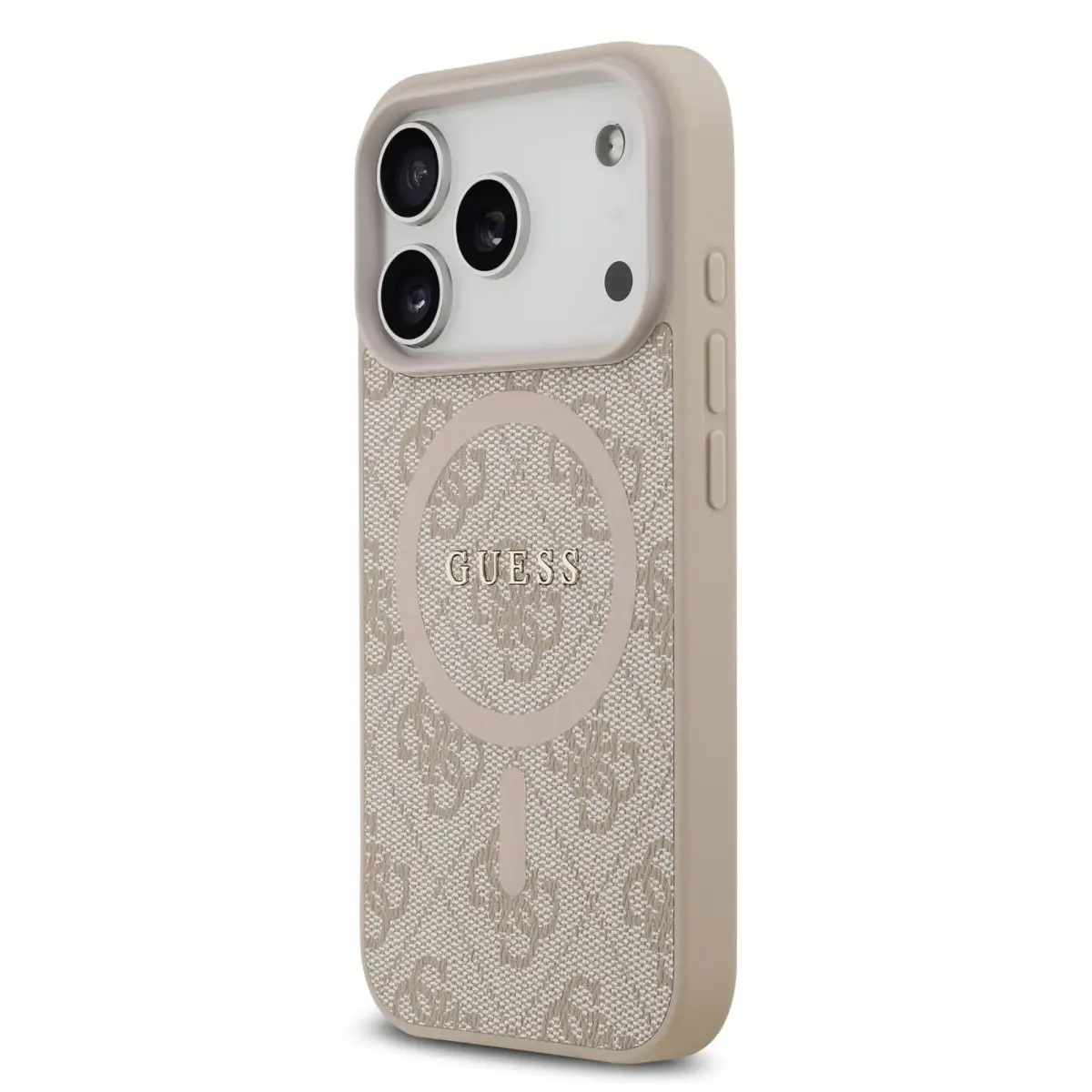 Guess 4G Colored Ring maciņš ar MagSafe atbalstu telefonam iPhone 17 Pro rozā