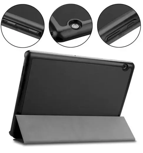 Tactical Book Tri Fold Case for Samsung T730|T736|T970|T975 Galaxy Tab S7 FE 5G | S7+ 12.4 Navy