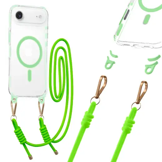 Tel Protect Strap Clear maciņš telefonam iPhone 17 Air zaļš