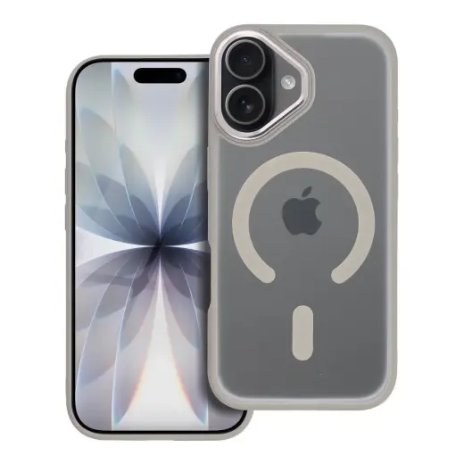 MATTE MAG COVER telefoni ümbris MagSafe toega iPhone 17 hall