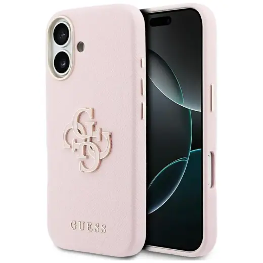 Guess FW Resin Logo maciņš telefonam iPhone 17 Pro rozā