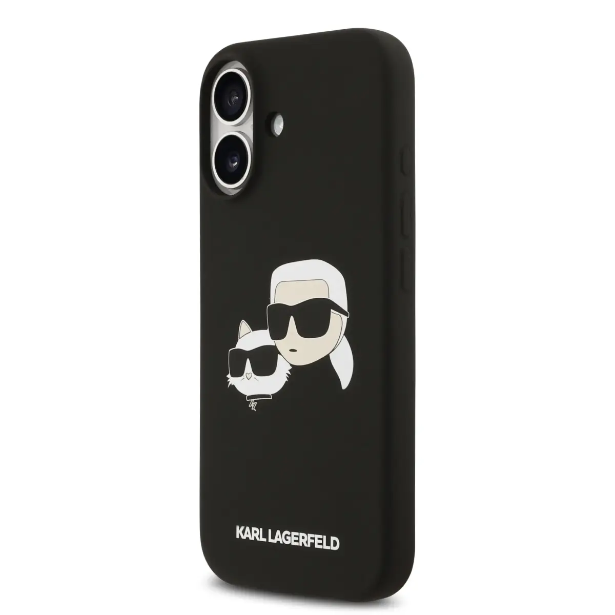 Karl Lagerfeld Liquid Silicone maciņš ar MagSafe atbalstu telefonam iPhone 17 melns