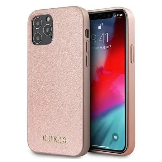 Guess GUHCP12LIGLRG iPhone 12 Pro Max 6,7" różowo-złoty|rose gold hardcase Iridescent